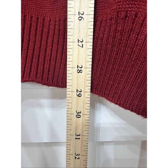 Vintage FILSON Burgundy Knitted 100% Virgin Wool Guide Women's Sweater XXL USA - Picture 8 of 9
